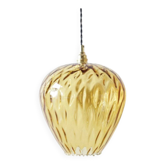 Amber glass pendant