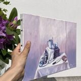 Painting of a still life oil on canvas