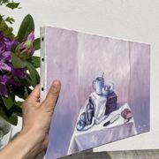 Painting of a still life oil on canvas
