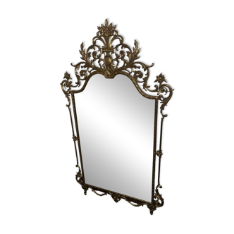 Louis XVI brass mirror