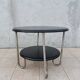Table basse métal chrome et skaï 1950s
