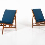 Mid-Century Modern Pair of Armchairs by Isa, Italy, 1960s