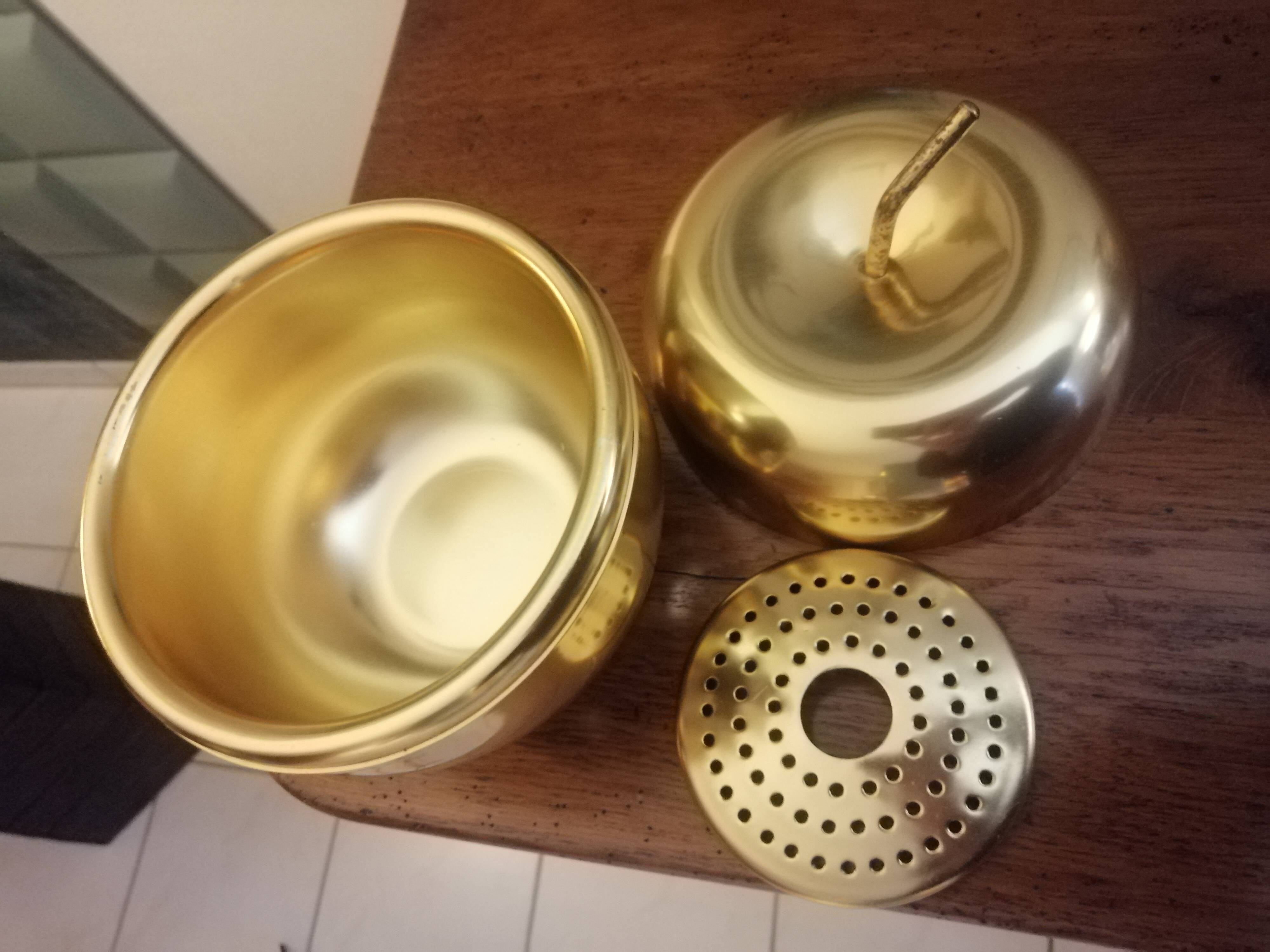 Vintage gold ice bucket