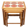 Mid-century Danish oak nesting tables with tile tops