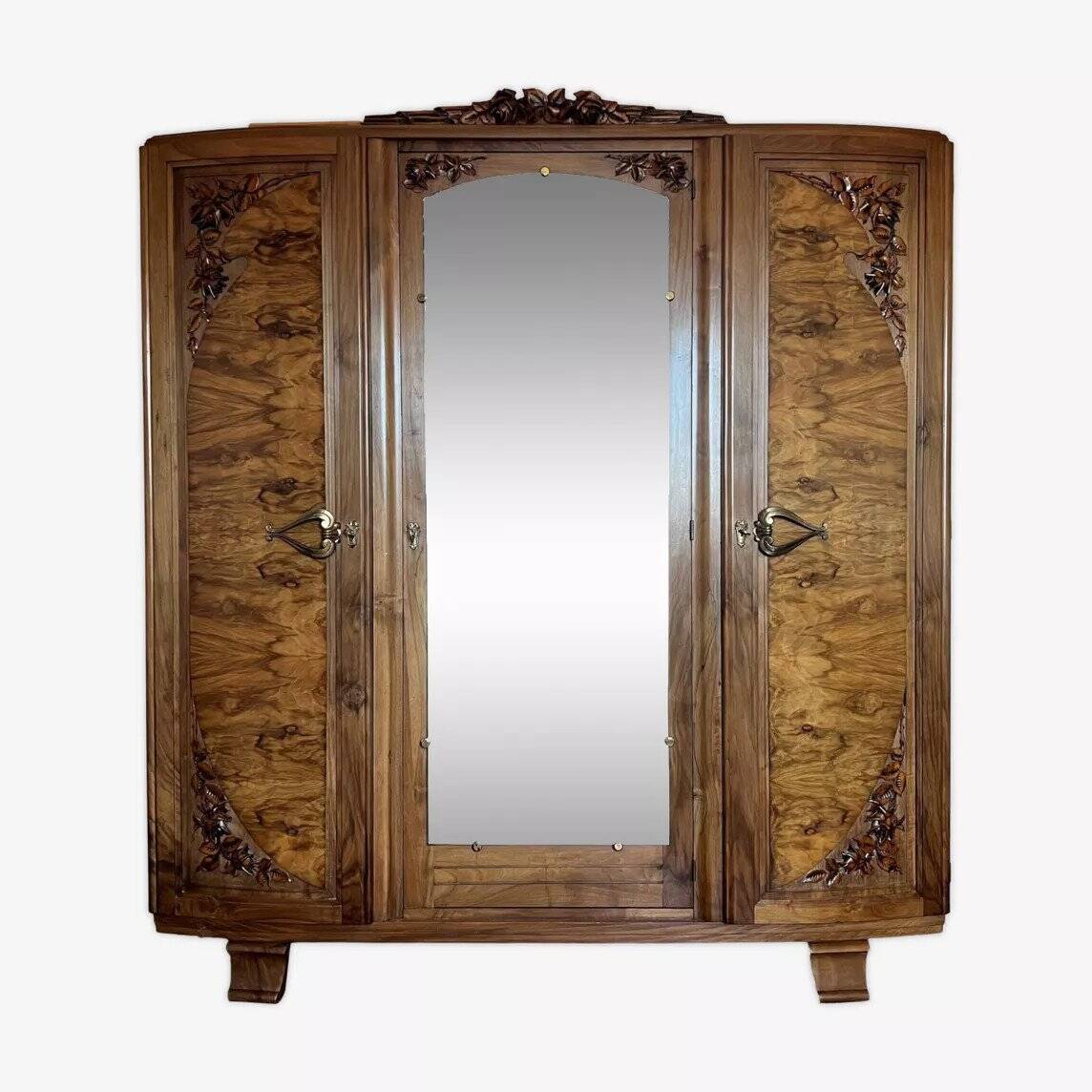 Walnut wardrobe art deco period