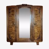 Walnut wardrobe art deco period