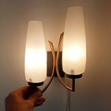Vintage double tulip wall light from the 50s