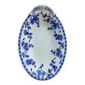 Ravier ancien porcelaine de Dresde bleu blanc – Plat à hors-d'œuvre baroque