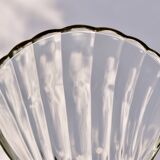 Lot of 12 vintage scallop shell cups in PYREX 435 glass, new in their display
