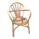 Vintage 70's rattan children's chair