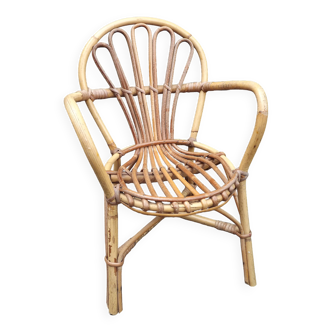 Chaise rotin enfant 70' vintage