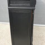 Neoclassical black wood bookcase with columns