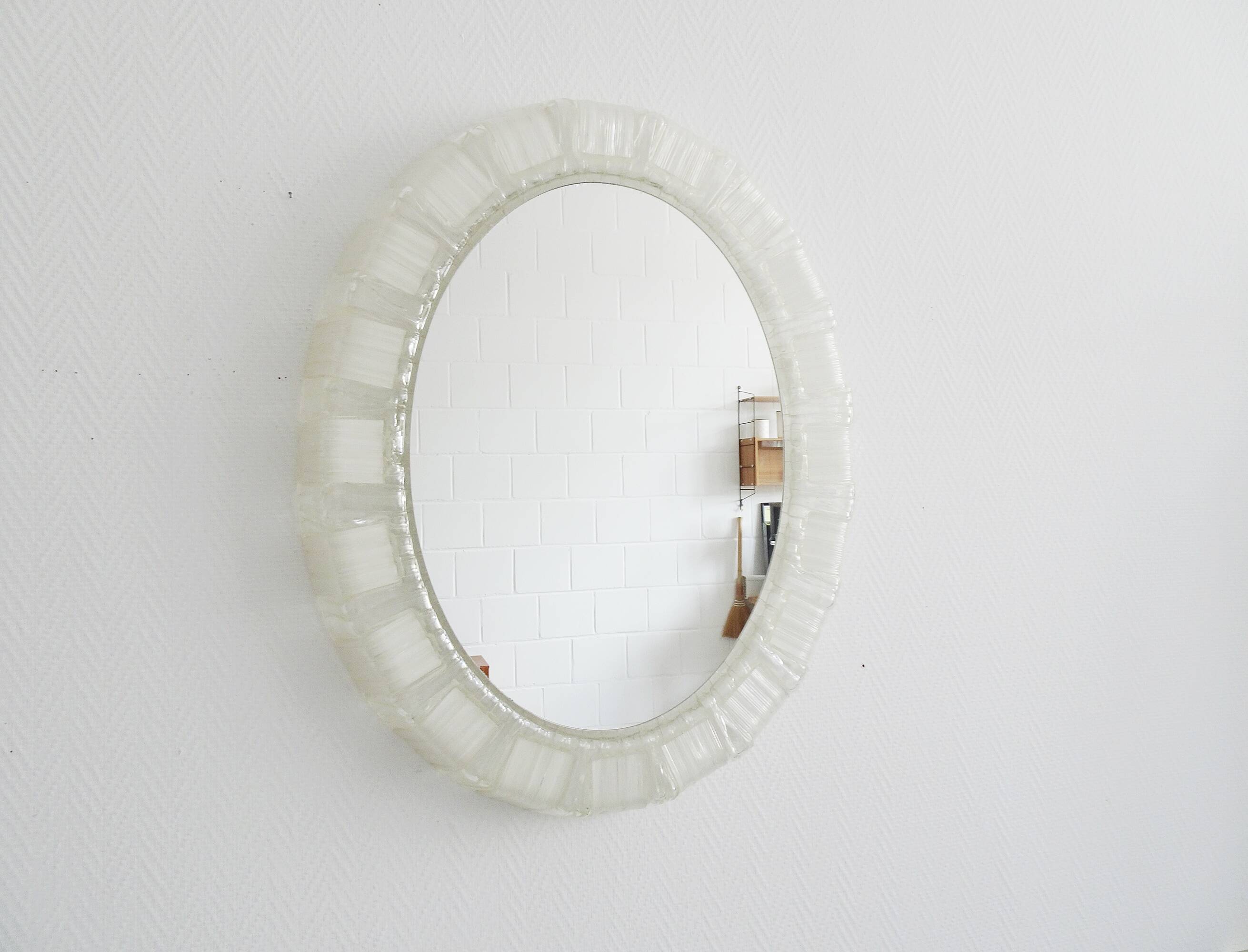 Illuminated mirror acrylic glass - mid century wall decoration