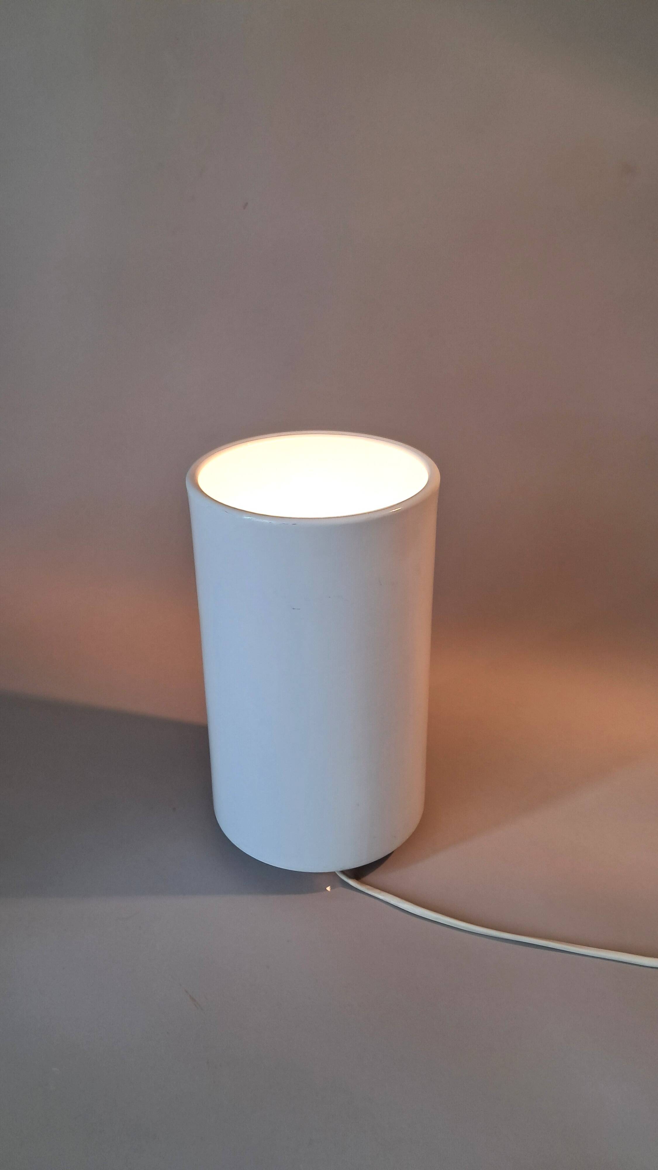 White metal tea light lamp, 1970.