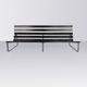 Rare “Bijenkorf” slatted bench by Kho Liang Ie for Artifort 1960s