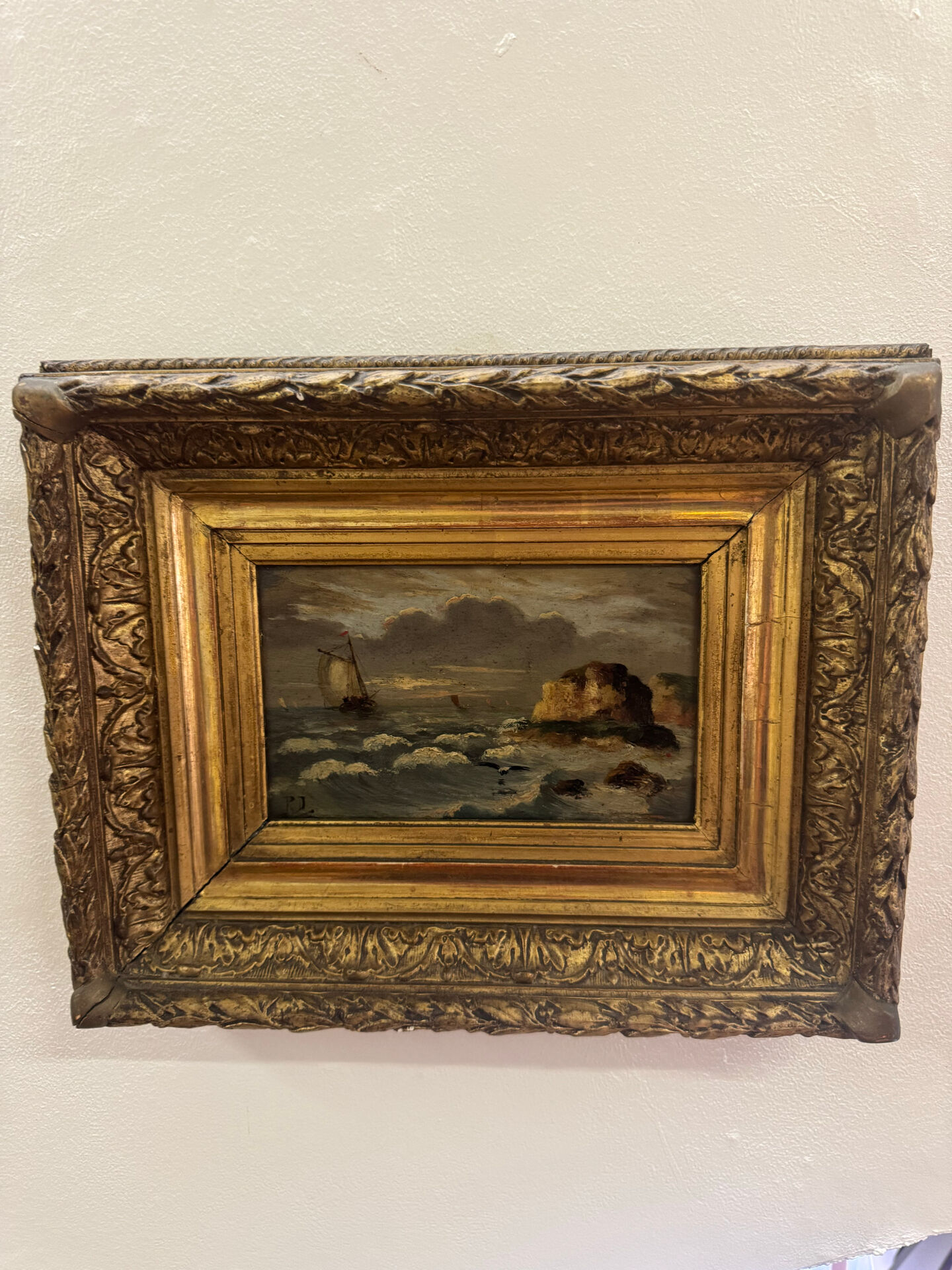 Oil on wood 19th century