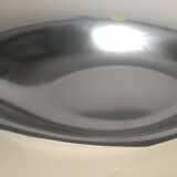 Plat ovale en métal brossé