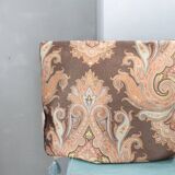 Coussin bohème chic en velours d'ameublement à motif cachemire 60x40cm