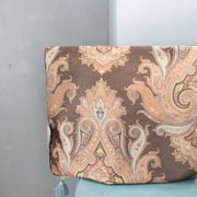 Bohemian chic velvet upholstery cushion with paisley pattern 60x40cm