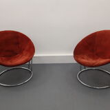 Coffee Table & Chairs Set by E. Lusch for Lusch & Co., 1960s, Set of 3