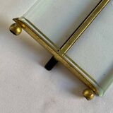Cadre en laiton et verre biseauté