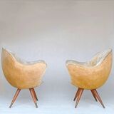 2  Egg Armchairs and sofa by Paged 50s