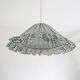 Emilia "small green squares" conical textile suspension with flounce