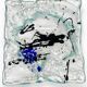 Grand centre de table en verre fusionné – pièce sculpturale abstraite