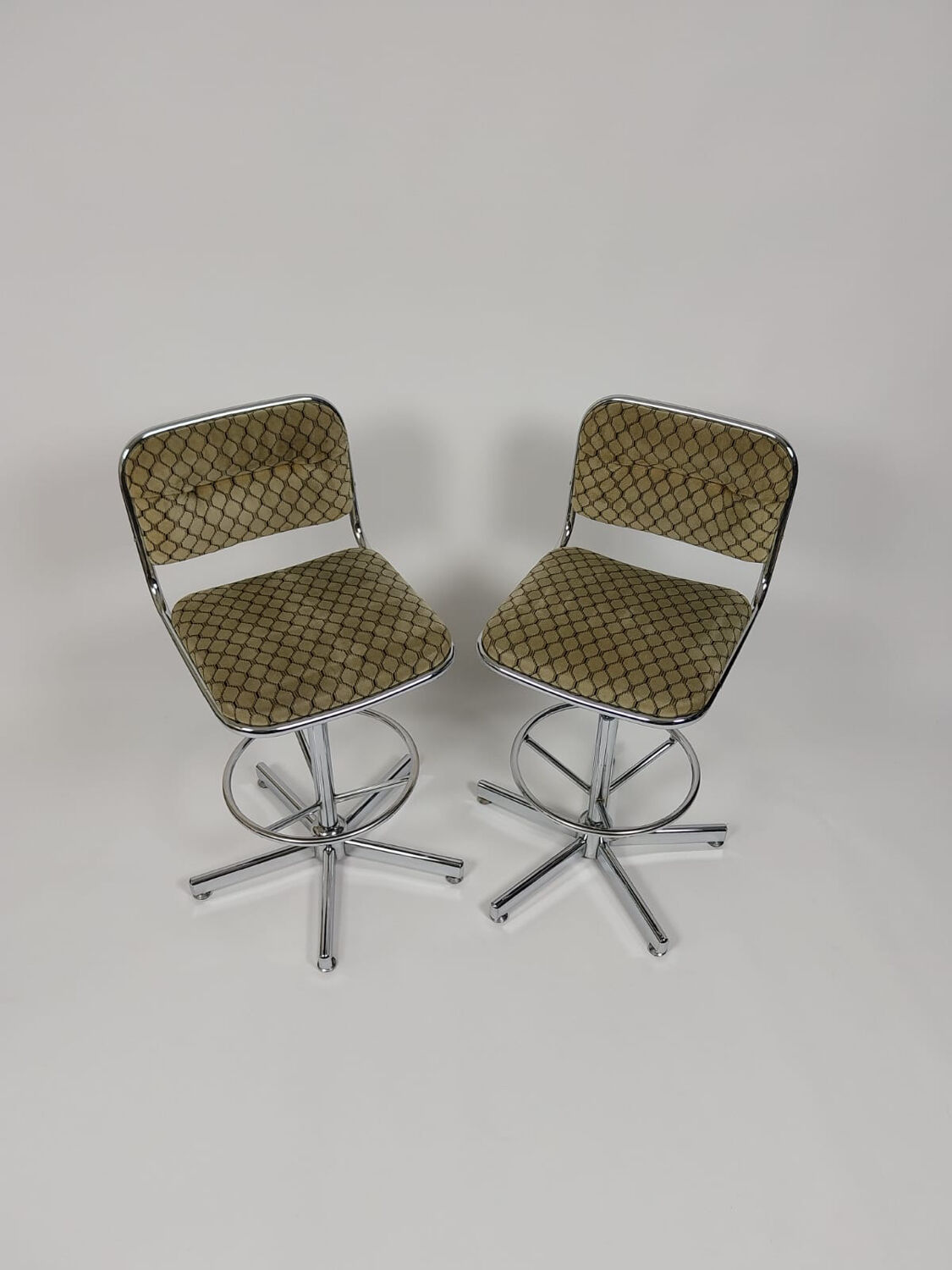 Vintage chrome bar stools