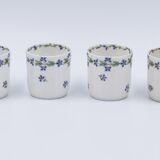 6 cups and saucers porcelain Haviland Limoges barbed-wire décor