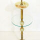 Onyx standing ashtray - gold metal