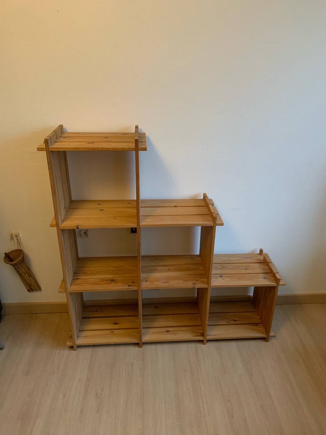 Vintage Mountain Pine Staircase Bookcase Circa 1980
