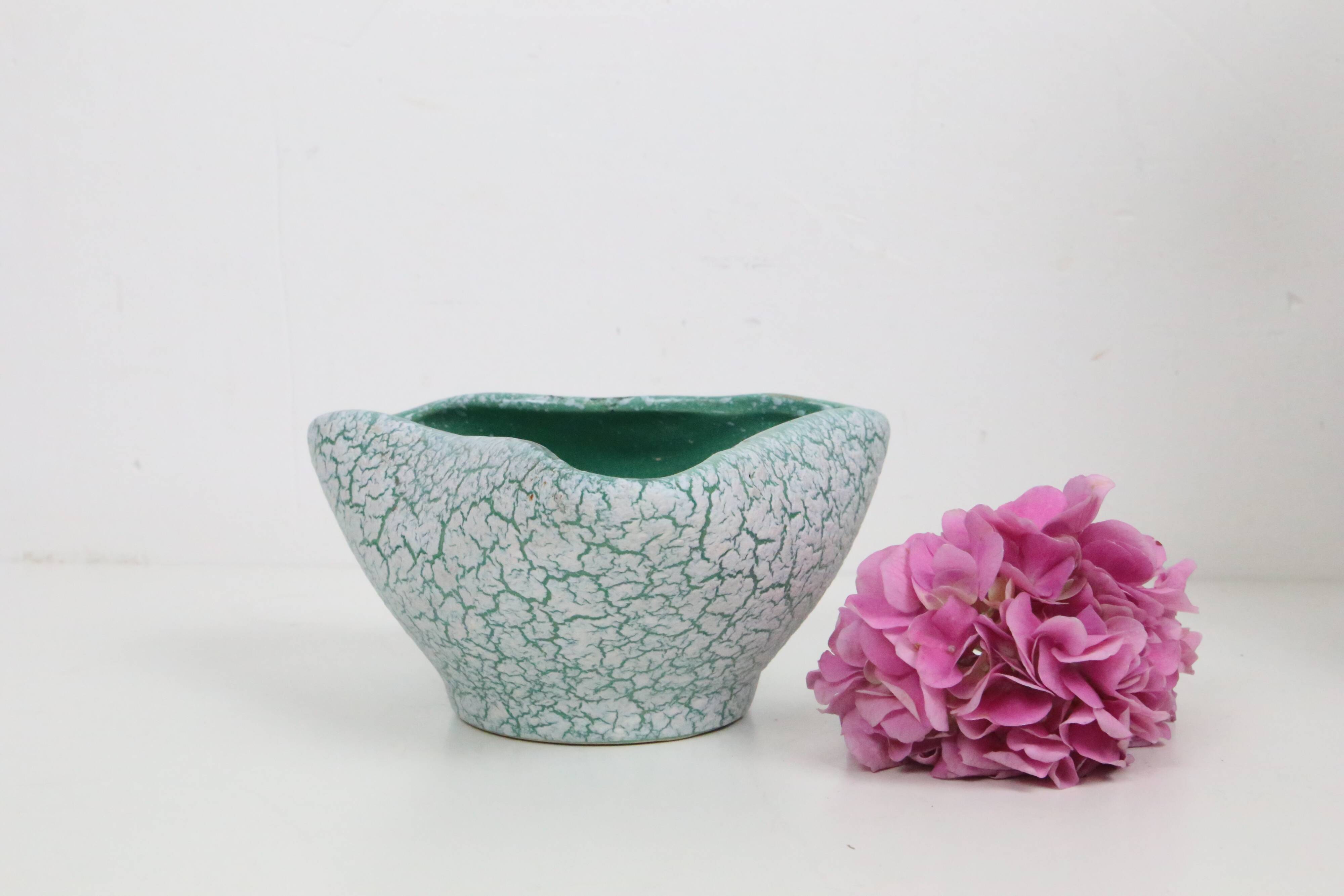 Old ceramic pot cover, attributed to De Bruyn, vintage