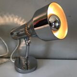 Pair of chrome wall lamps with ball joints design 70 years
