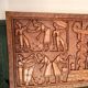 Ancient Carved Panel Bas Relief Sculpture Benin Dahomey Ritual Scene
