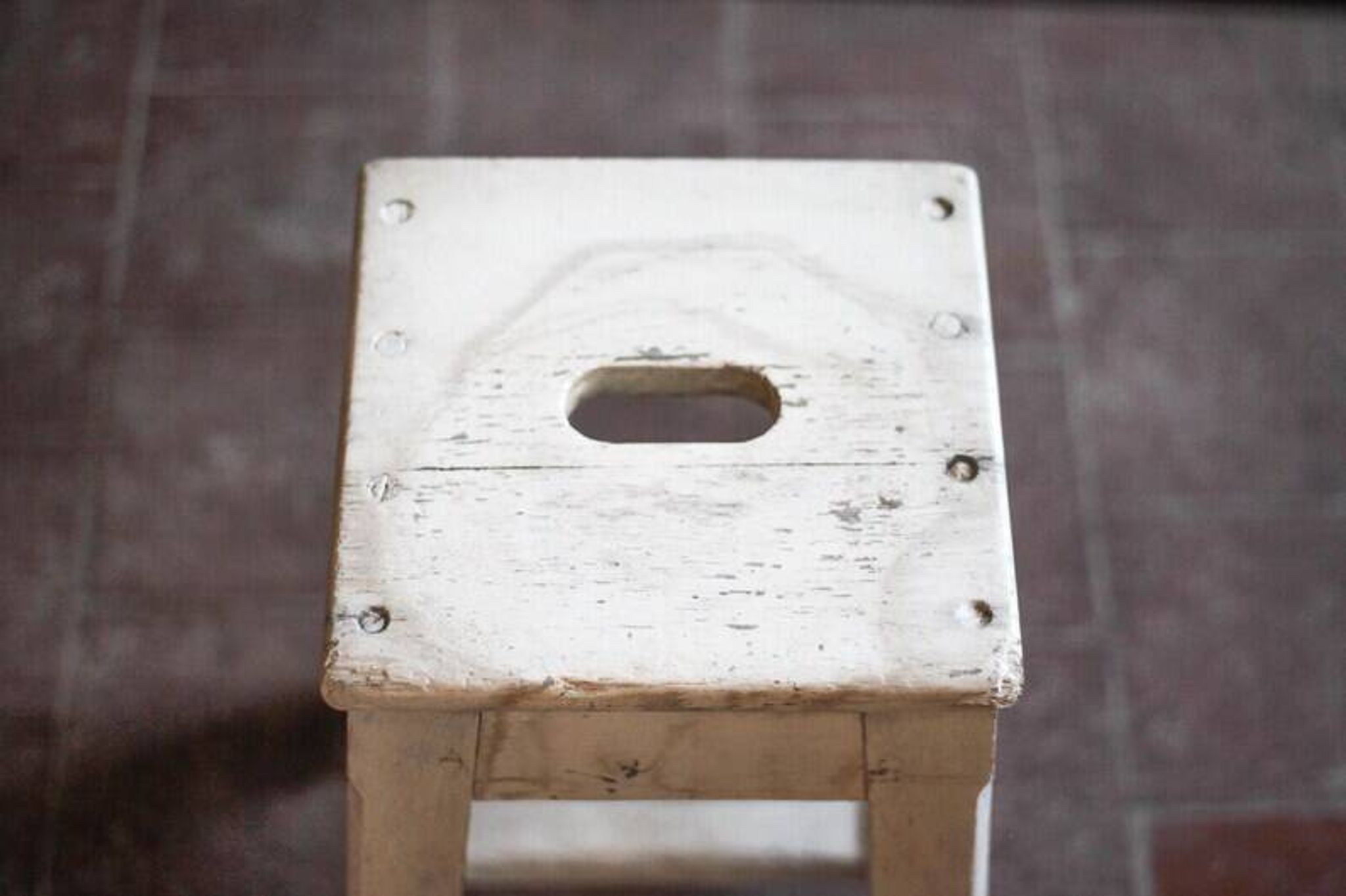Vintage stool, farmhouse oak wood stool, accent stool, interior decor, wooden stool