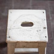Vintage stool, farmhouse oak wood stool, accent stool, interior decor, wooden stool