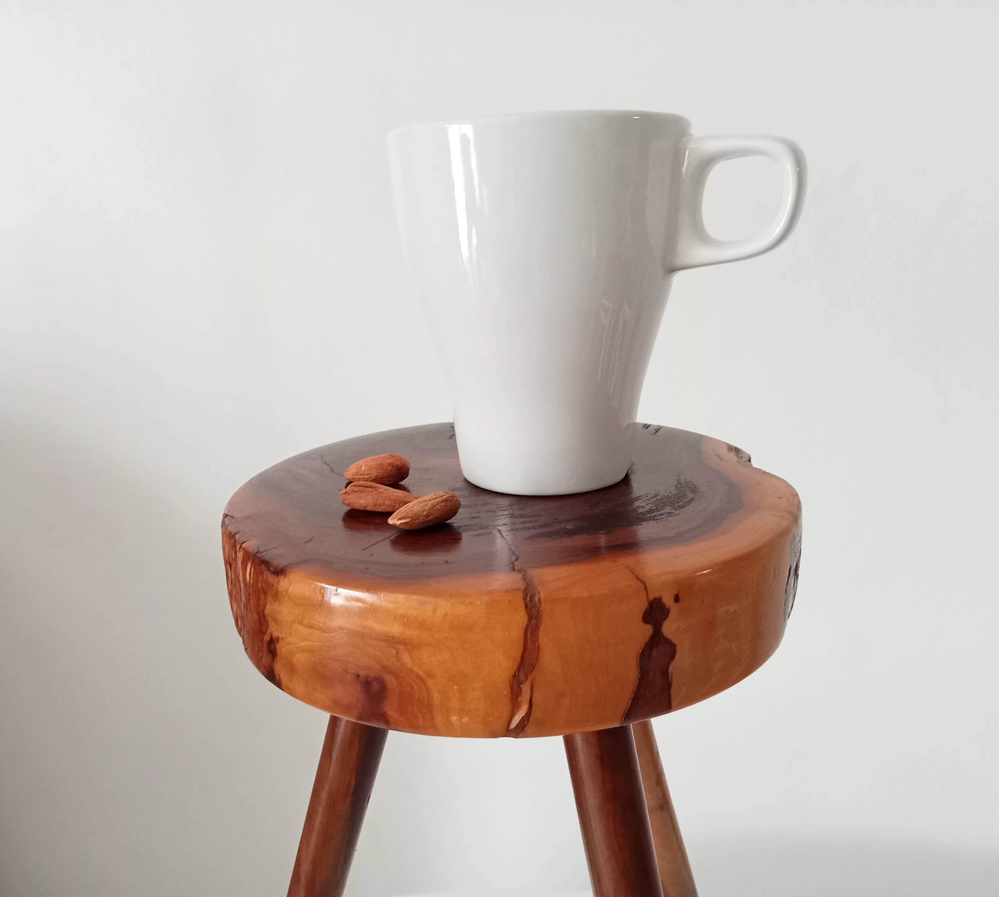 Brutalist tripod stool from the 1960s.