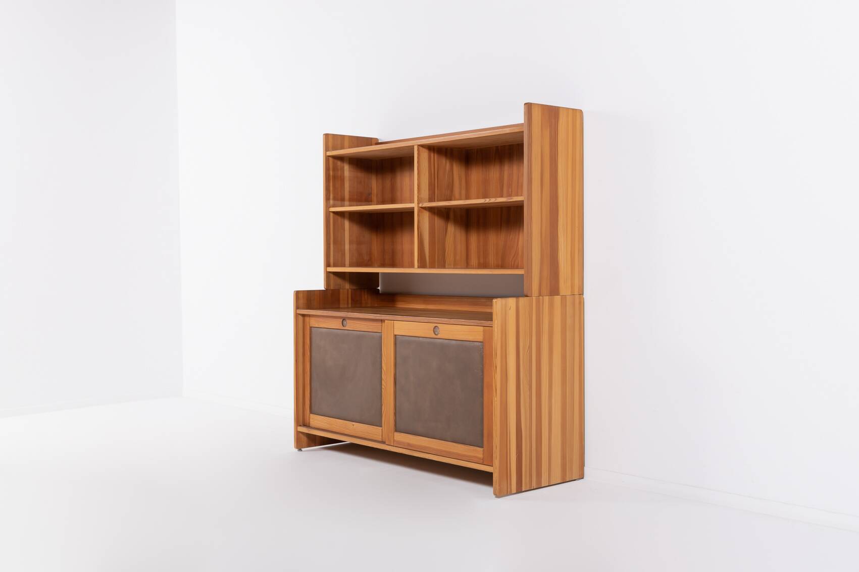 Vintage Danish 2 piece Oregon pine cabinet Collection Fuglsang
