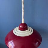 Suspension rouge scandinave de style futuriste par Knud Christensen