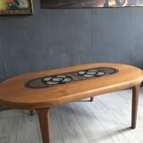 Gangso Scandinavian coffee table with Poul H. Poulsen Ceramic tiles