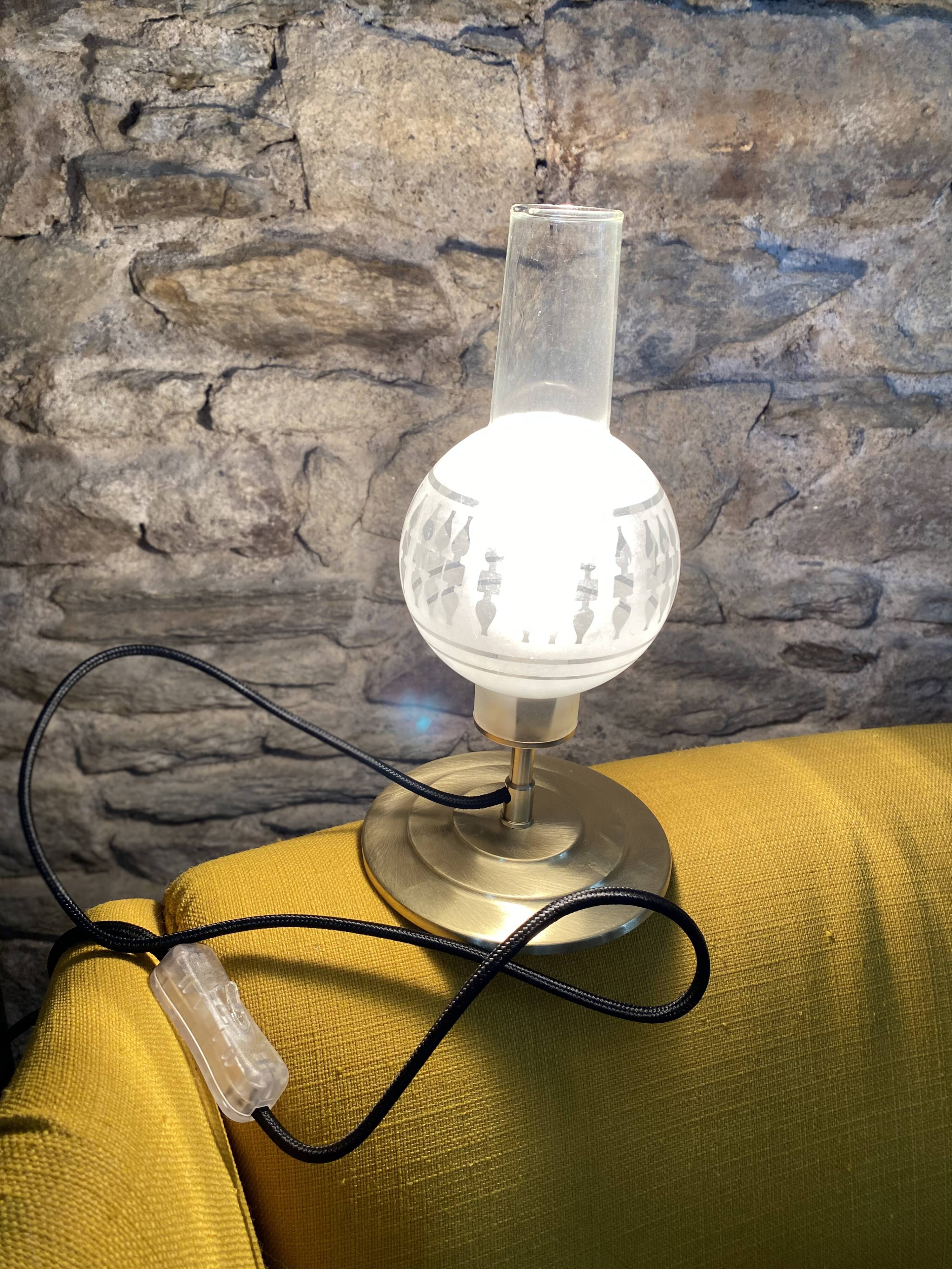 Aladdin, brass lamp and old glassware