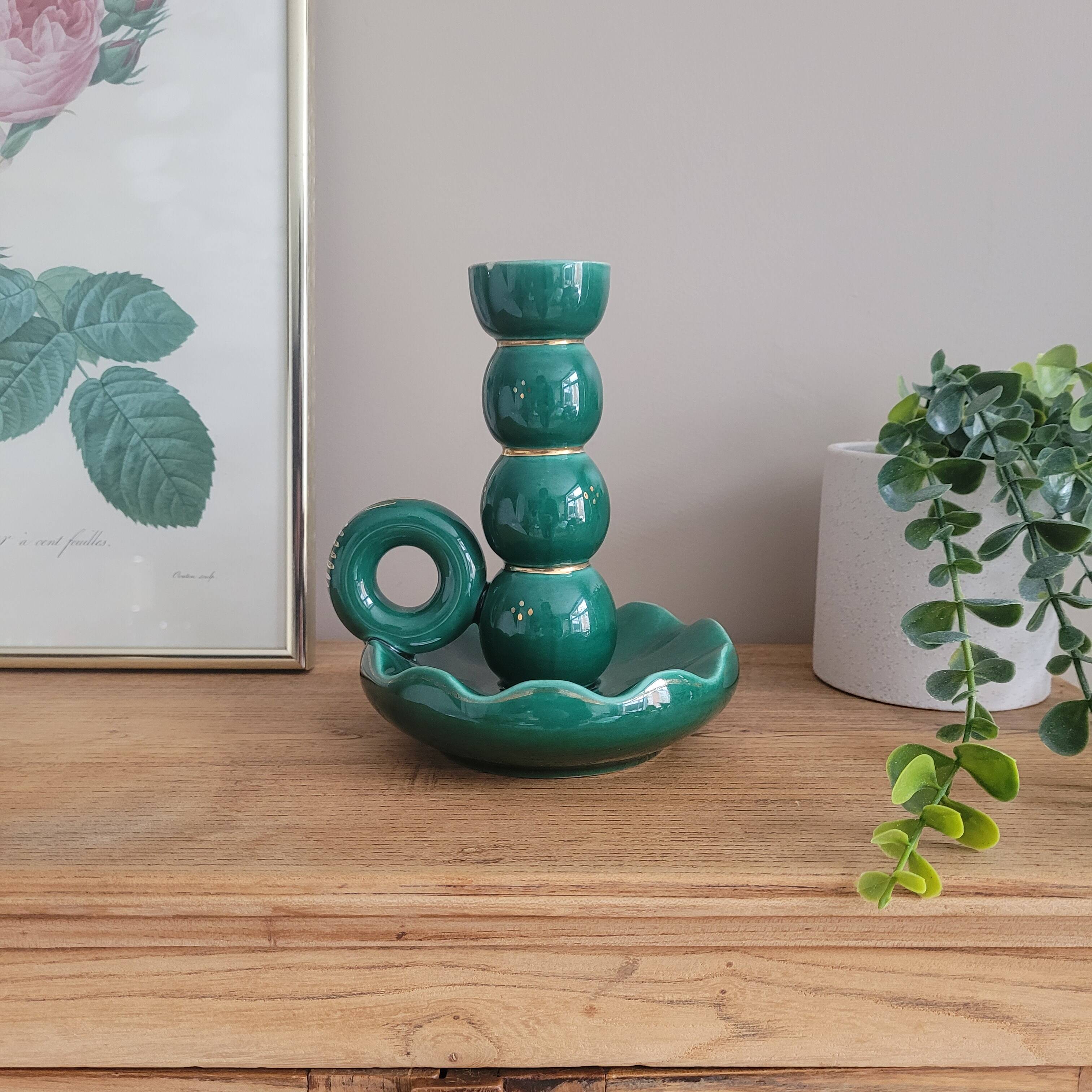 La Redoute x Selency ceramic candle holder 06 green