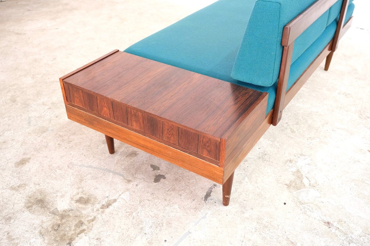 Méridienne scandinave en palissandre, années 1960