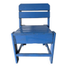 Chaise enfant en bois bleu