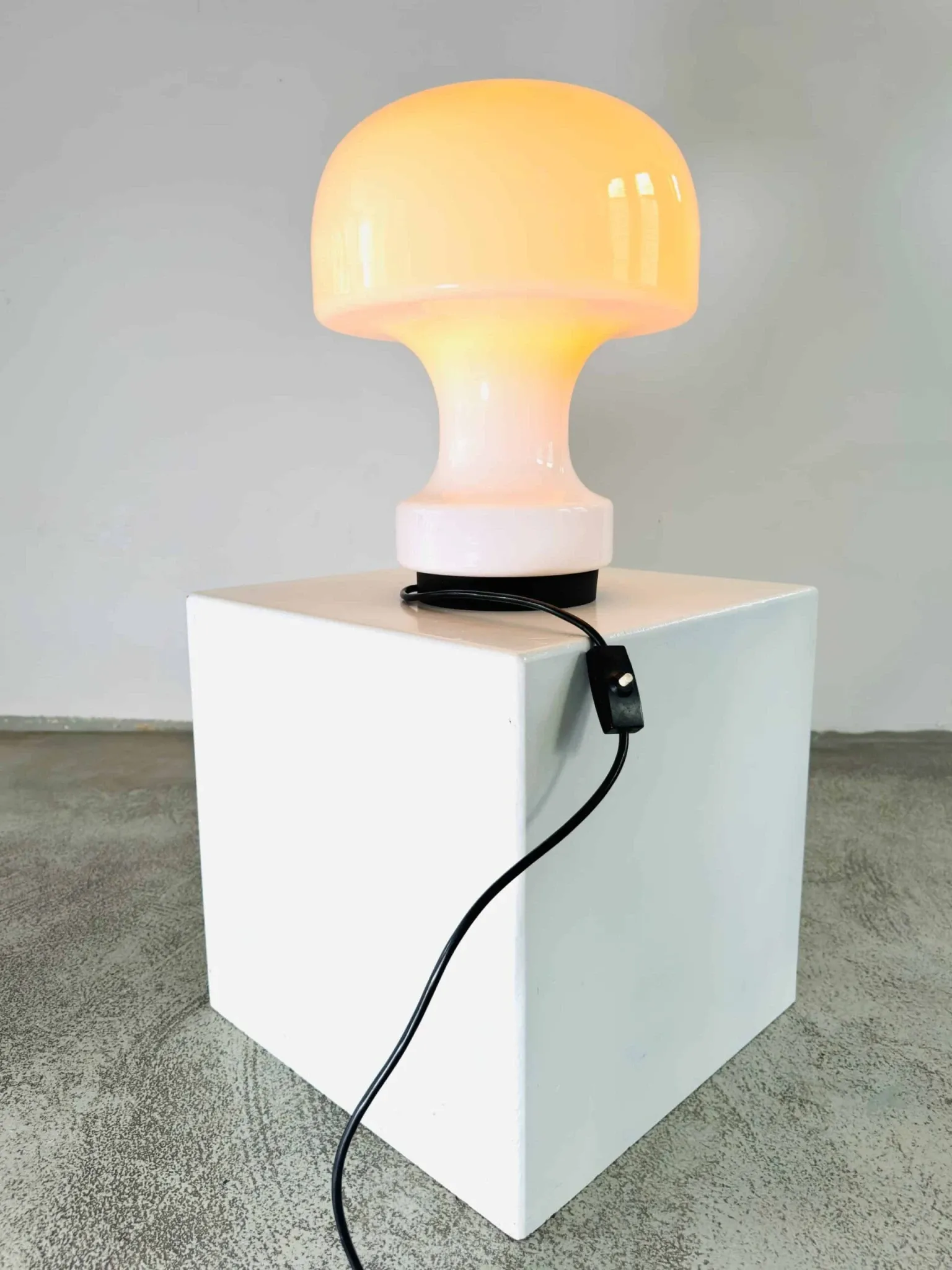 A-743 Mushroom Lamp By Glashütte Limburg, Germany, 1970S