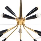 Hollywood Regency style chandelier with 12 luminous points