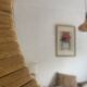 Vintage mirror 1960 rattan flower sun mirror - 50 cm