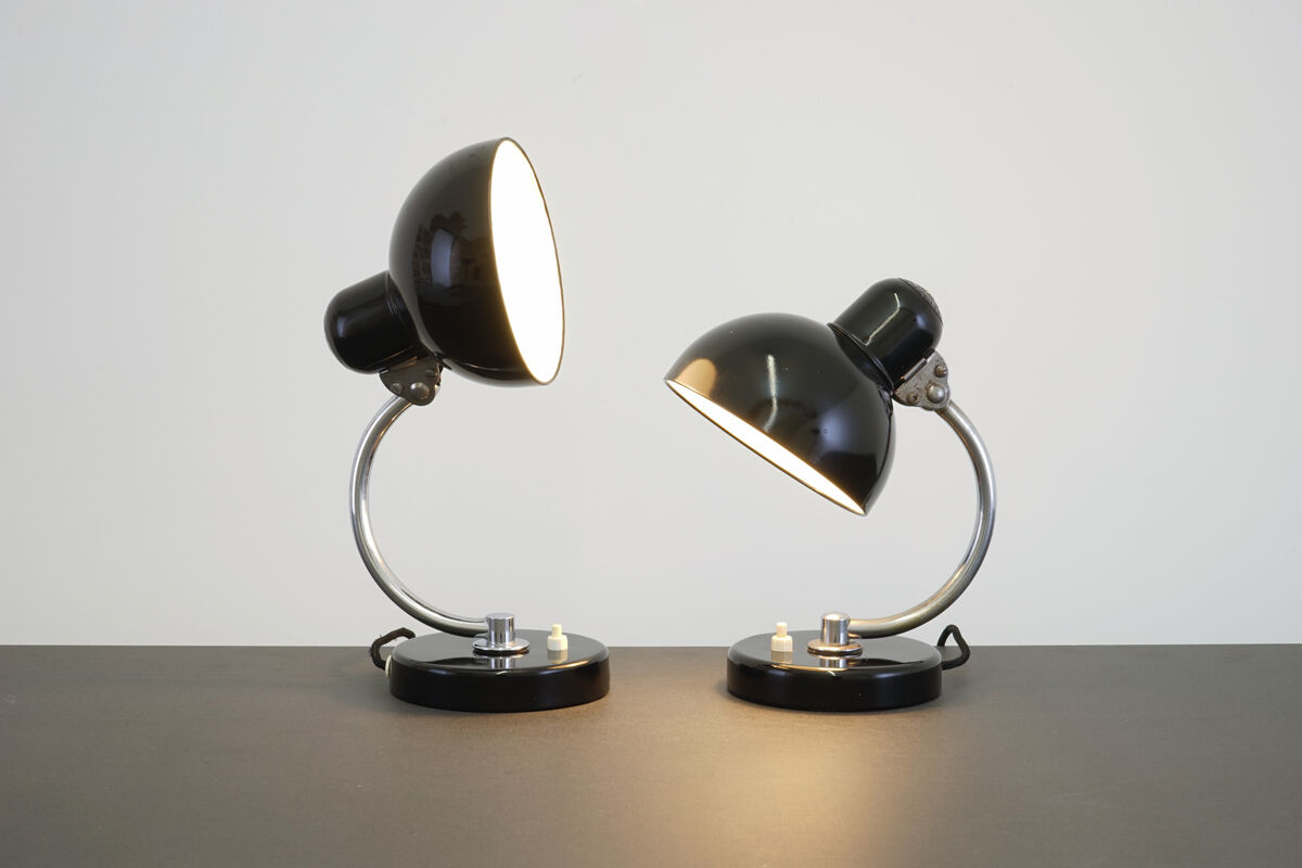 Pair of table lamps Model 6722 Christian Dell for Kaiser Idell