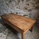 Antique French coffee table, 18th-century cherry farmhouse table with a drawer.